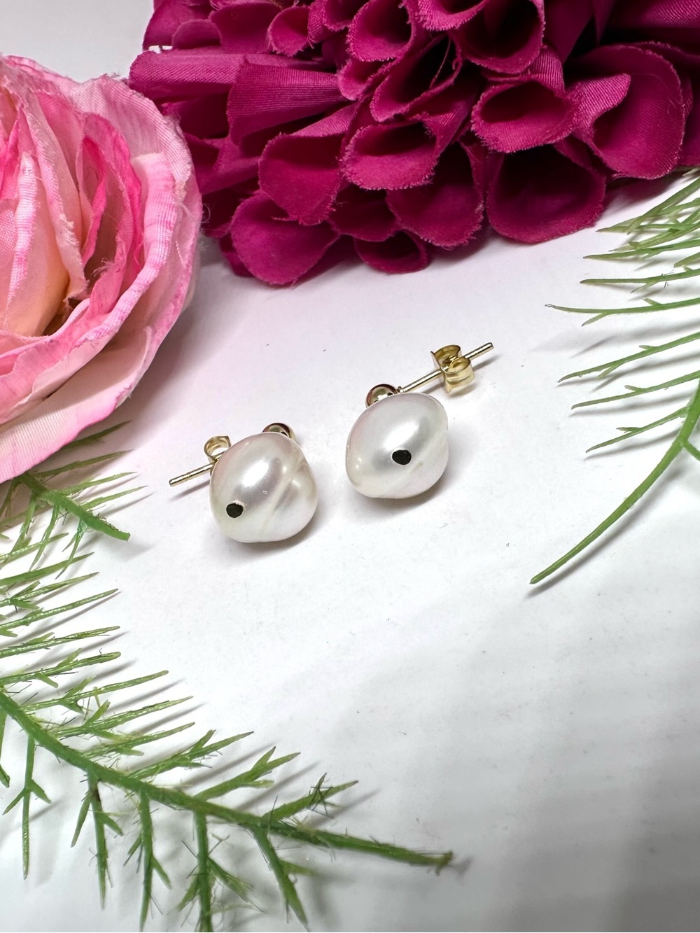 NEW⚜️Freshwater Pearl Single Drop Earrings - Picture 4 of 5